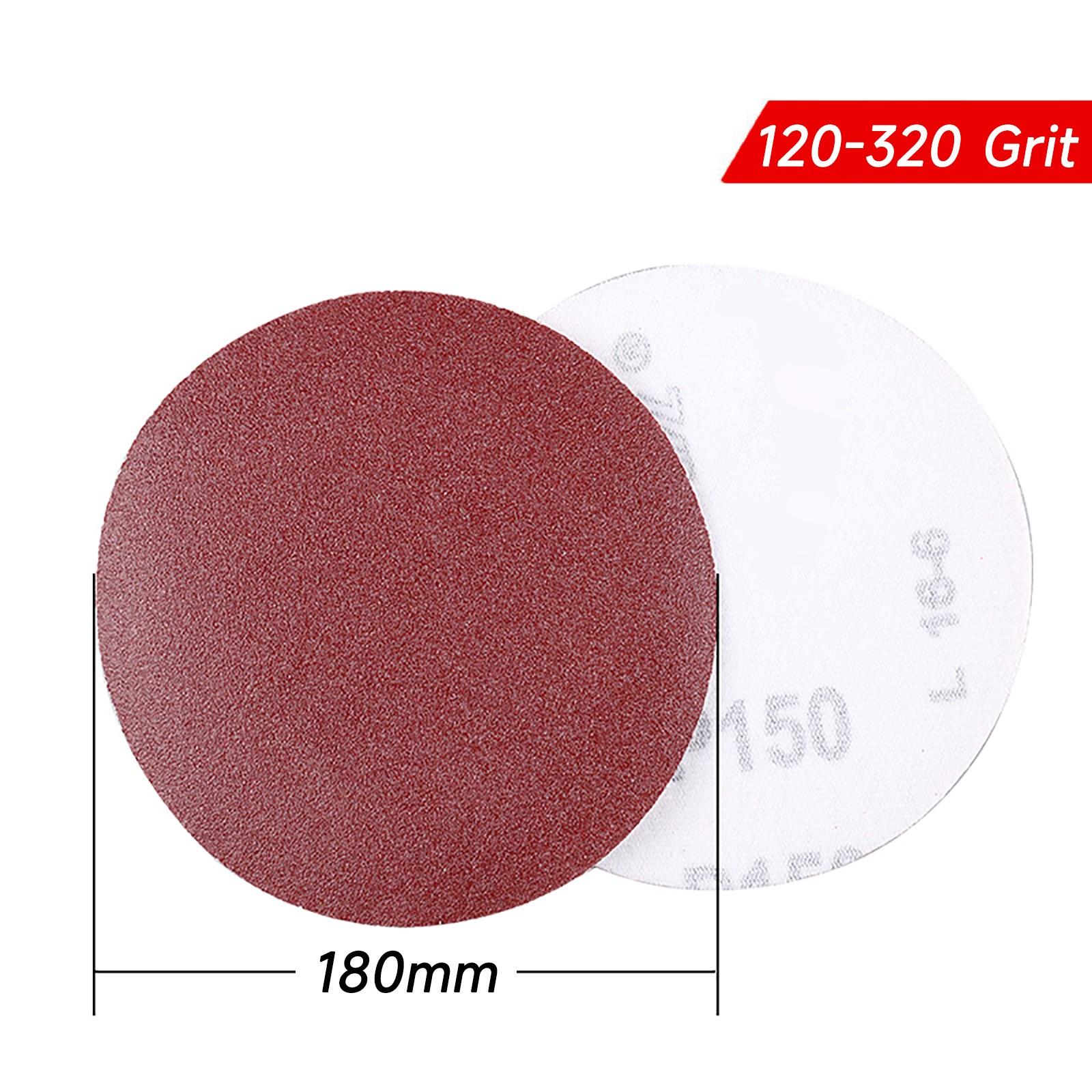 Sanding Discs 7” inch Sandpaper 180mm 40-2000 Grit Orbital Pads Hook and Loop