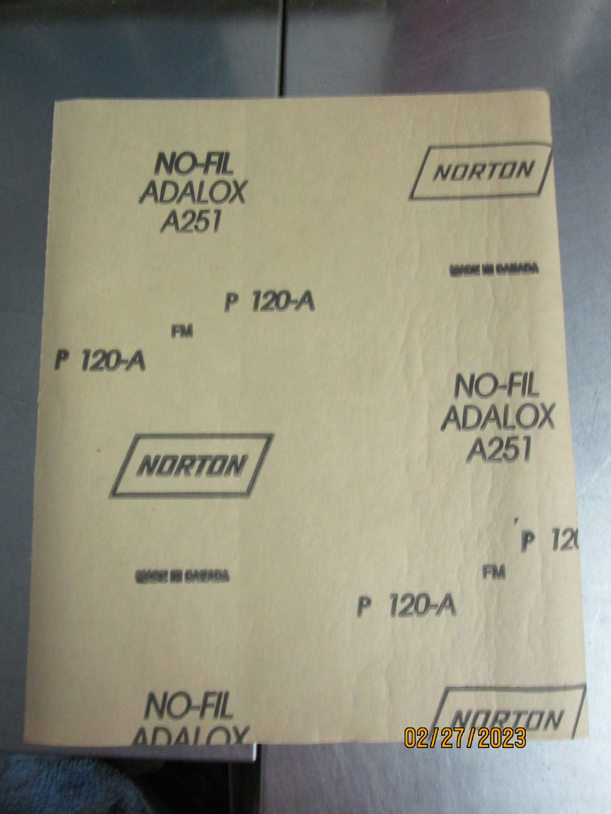 9 x 11 Sandpaper 3M 100 Grit & Norton 120 Grit