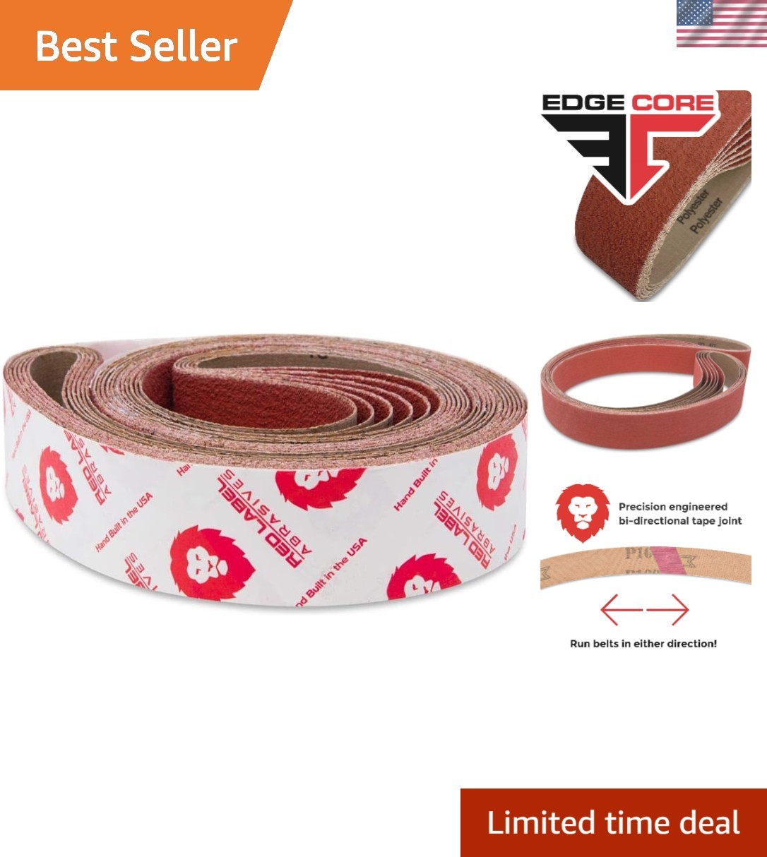 2 x 72 Inch 80 Grit Ceramic Grinding Sanding Belts – 6 Pack for Precision Work