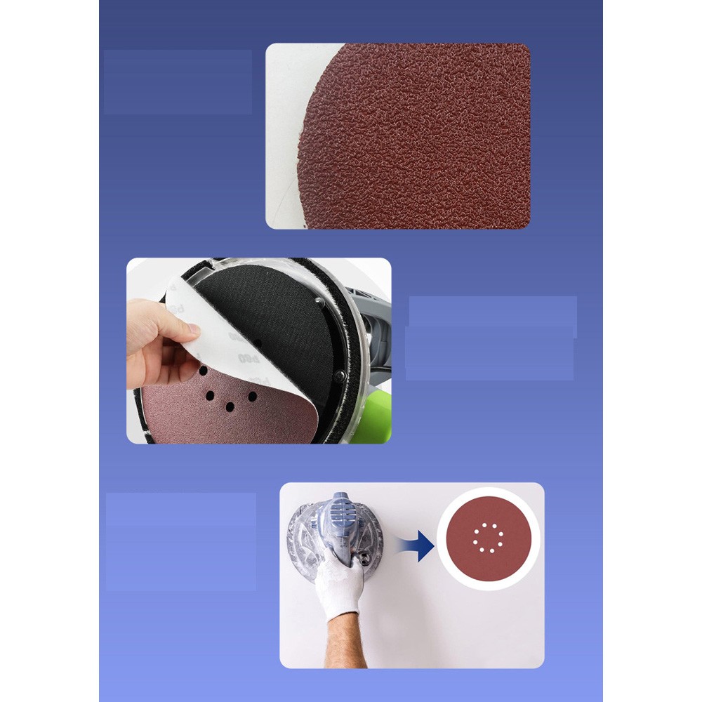 9″ 225mm 8 Hole Sanding Discs Hook & Loop Sandpaper Pads Orbital 40-2000 Grit