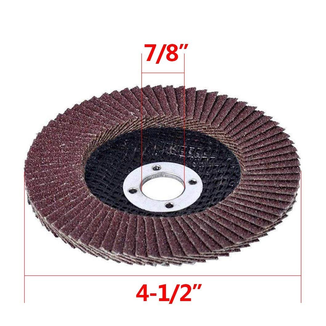 10 pcs 4-1/2″ Aluminum Oxide Abrasive Flap Disc 36 Grit ~ FD41236