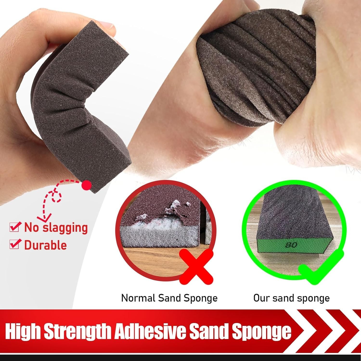 18 Count Assorted Grit Sanding Blocks – Washable & Durable for Multi-Surface Use