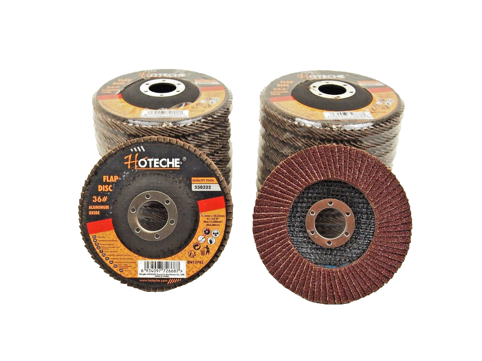 20 PC Aluminum Oxide Flap Disc Grinding wheel 4-1/2″x7/8″ 36/40/60/80/120 Grit