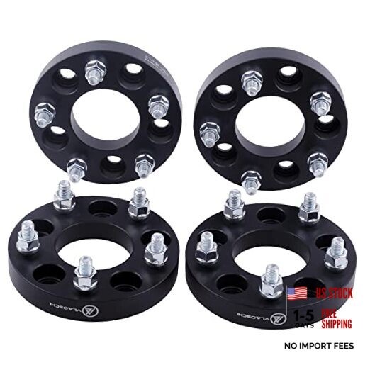 Black Forged 5×5.5 to 5×4.5 Wheel Adapters 1 Inch 1/2″ Studs 87.1mm Center