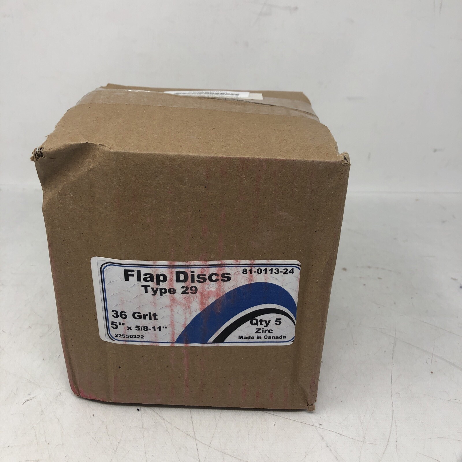 5PC Zirconia Blue Flap Disc Grinding Wheel Size:5″ x 7/8″-127MM x 22MM 36 Grit