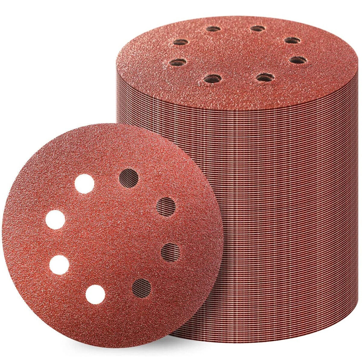 5inch Sanding Discs 40-240 Grit Hook Loop 8-Hole Orbital Sander Paper Sandpaper