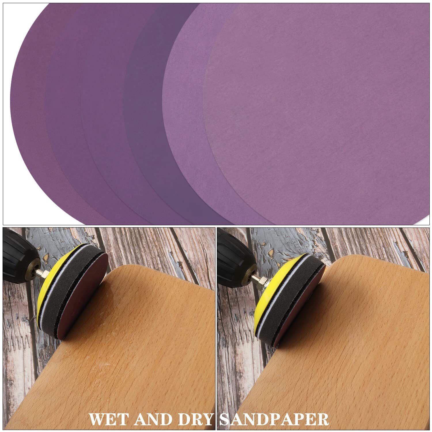 150mm Ceramic Sanding Discs 6in Sandpaper Plain Pads for Hard Wood Steel Metal