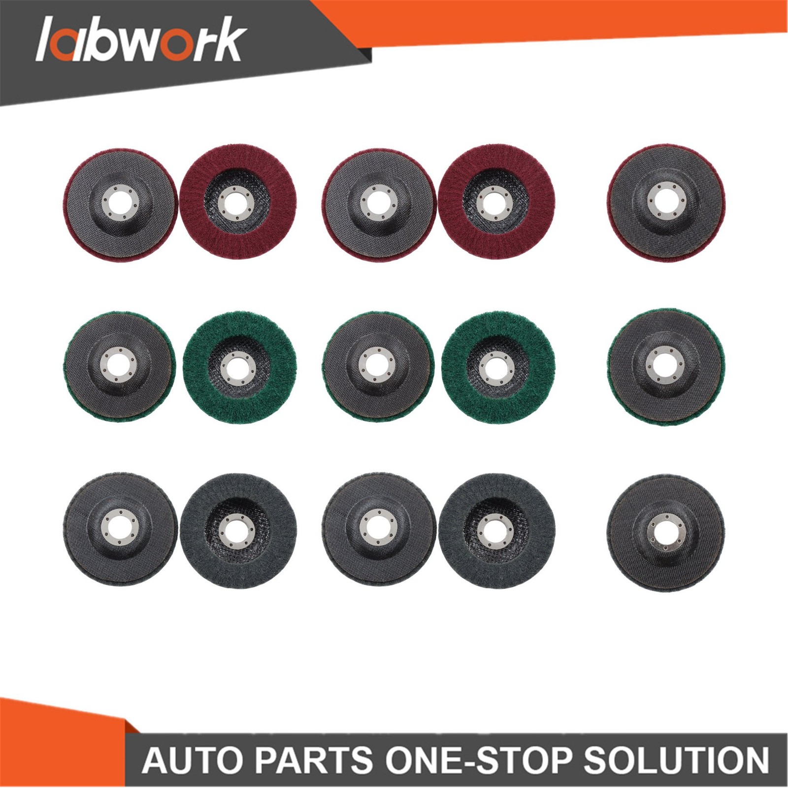 Labwork 15 Pack 4-1/2″ 180# 320# 600# Grit Scour Flap Disc for Angle Grinder