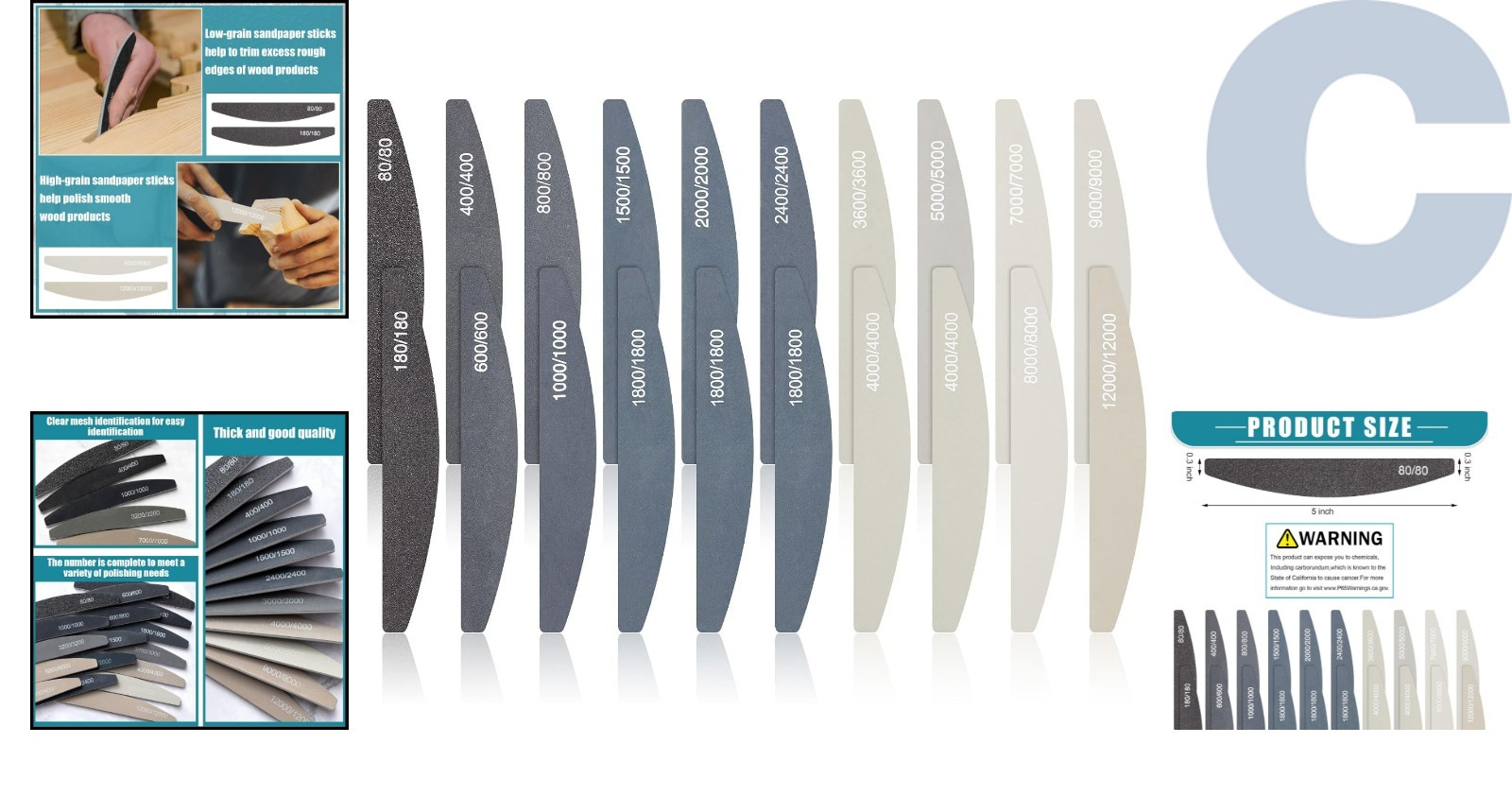 Versatile Sanding Sticks Set – 20 Ceramic Tools for Model Crafting & Polishing