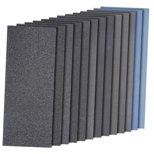 Sand Paper Assortment, 52 Sheets Assorted Grits