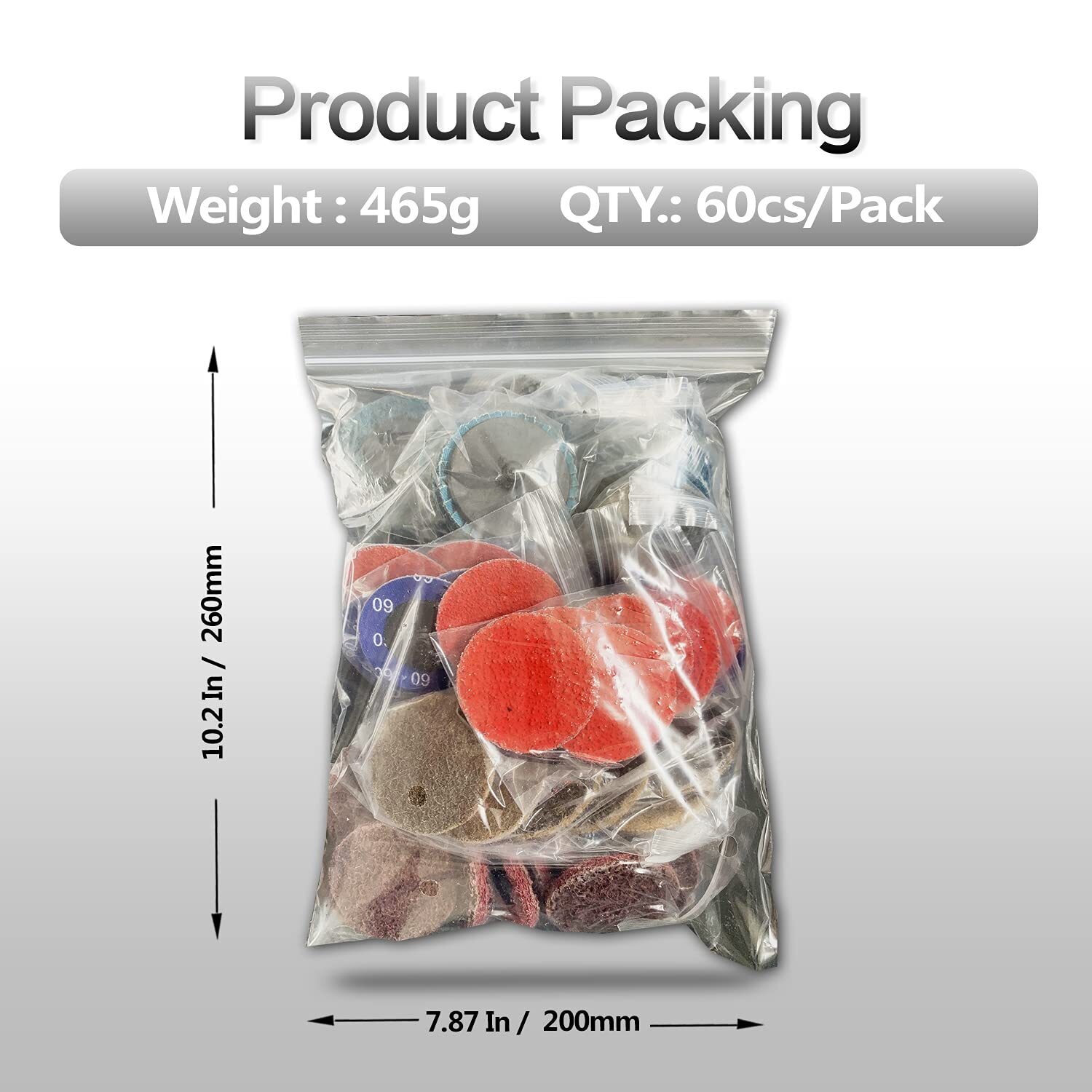 NYXCL 60Pcs Sanding Discs Set Discs 2 Inch Nylon main W/ 1/4 Holder Die Grinder