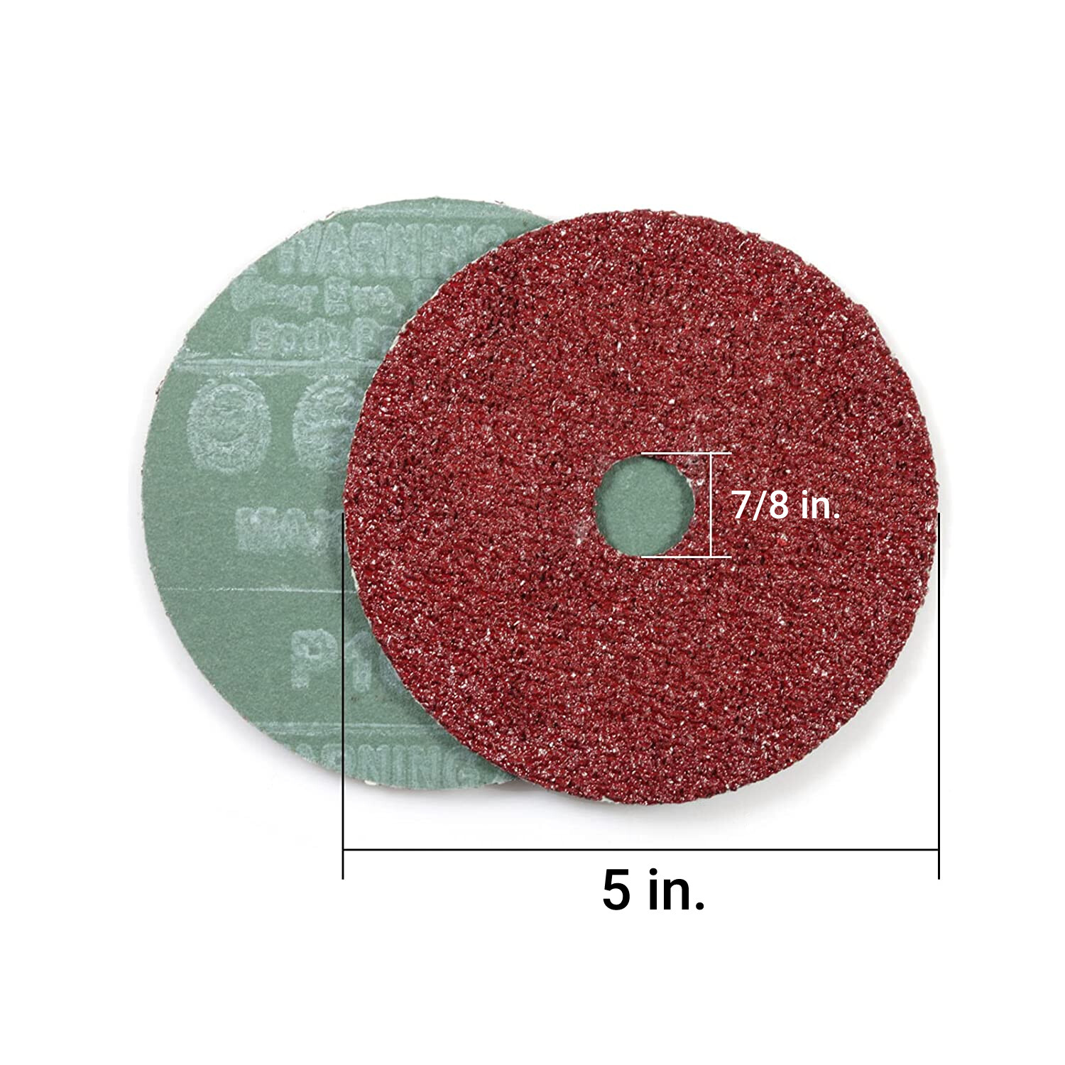 25 PCS 5″x 7/8″ Aluminum Oxide Resin Fiber Disc Center Hole P24-120 For Grinding