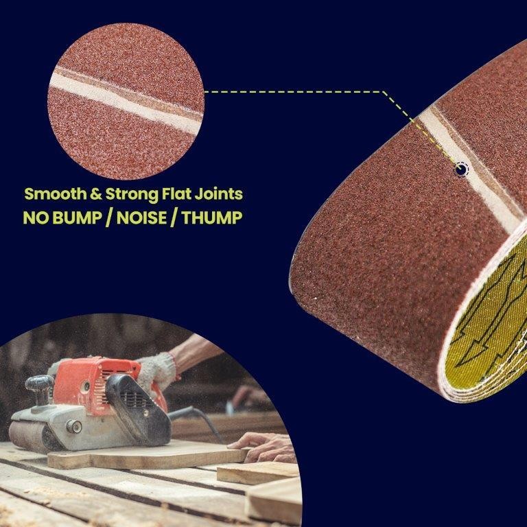 Sanding Belts Coarse Sander Sheets 100 x 915mm 80 Grit 5 Pack Aluminum Oxide