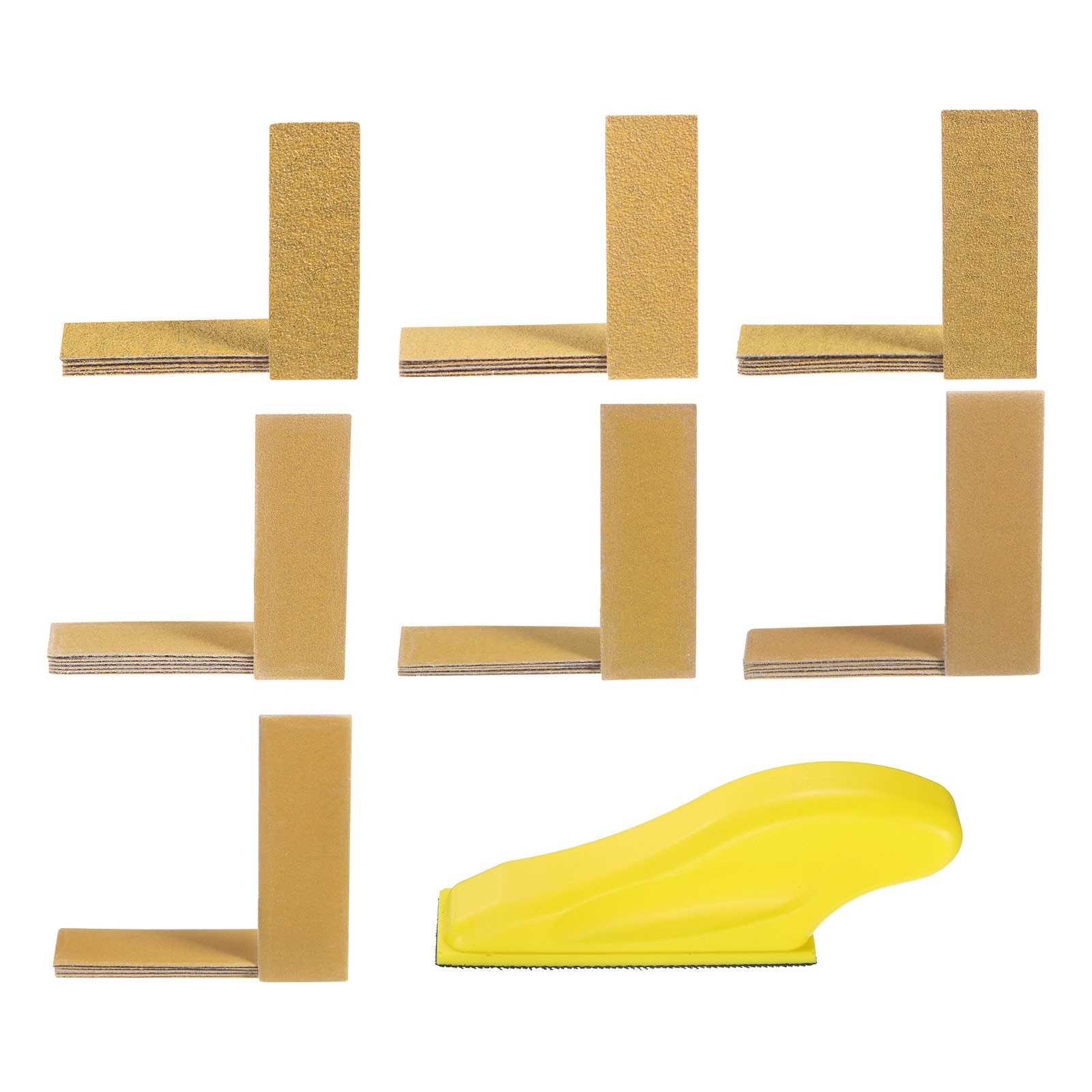 35pcs Detail Sander Paper 40/60/80/120/180/240/320 Grits 3.5×1.2″ Sandpapers,
