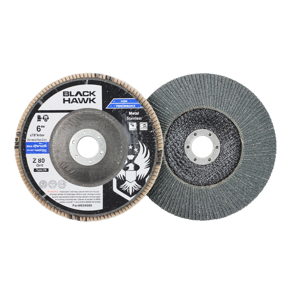 BHA 6″ x 7/8″ Zirconia Flap Discs Grinding Wheels for Angle Grinder T29 – 5 Pack