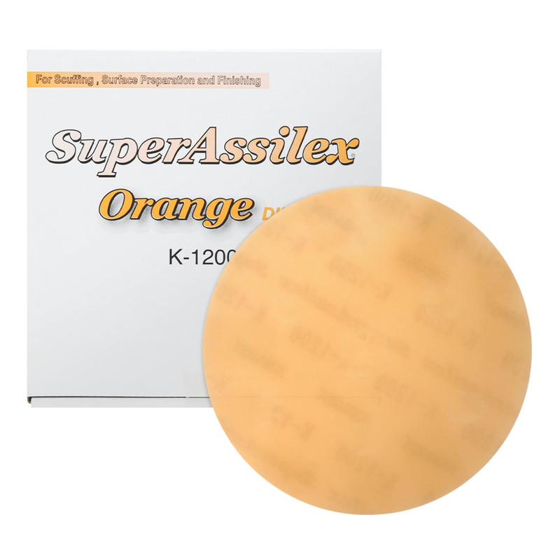 Eagle Abrasives Super Assilex Flexible 5 Inch Sanding Discs Orange K-1200 No