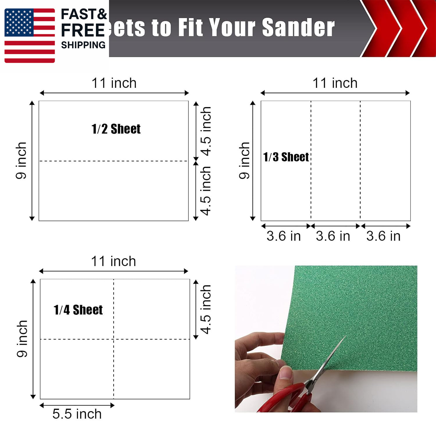 24 Pcs Sandpaper, Wet & Dry Sandpaper Assortment 60/120/320/600/800/1000/1500/25