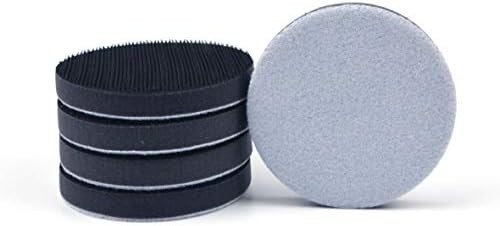 5 Pack 3 Inch (75mm) Foam Interface Pad, Hook and Loop Soft Foam Buffing Pad, So