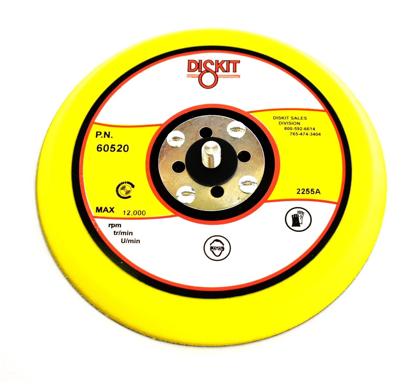 Gripit Sanding Pad 60520-CD: Firm, 6″, PSA, 0 Hole, Low Profile MADE IN USA