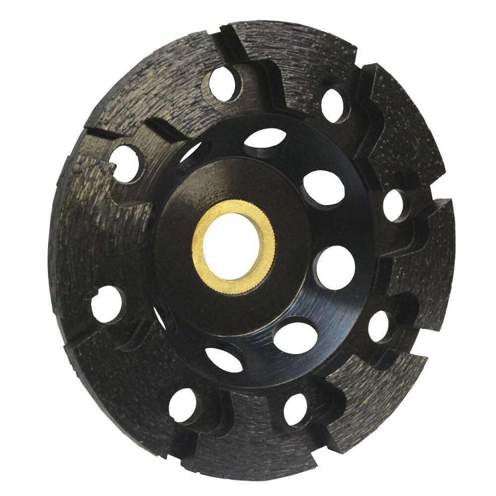 4″ Grinding Diamond Cup Wheel T Segment 7/8″-5/8″ Concrete Masonry Stone Black