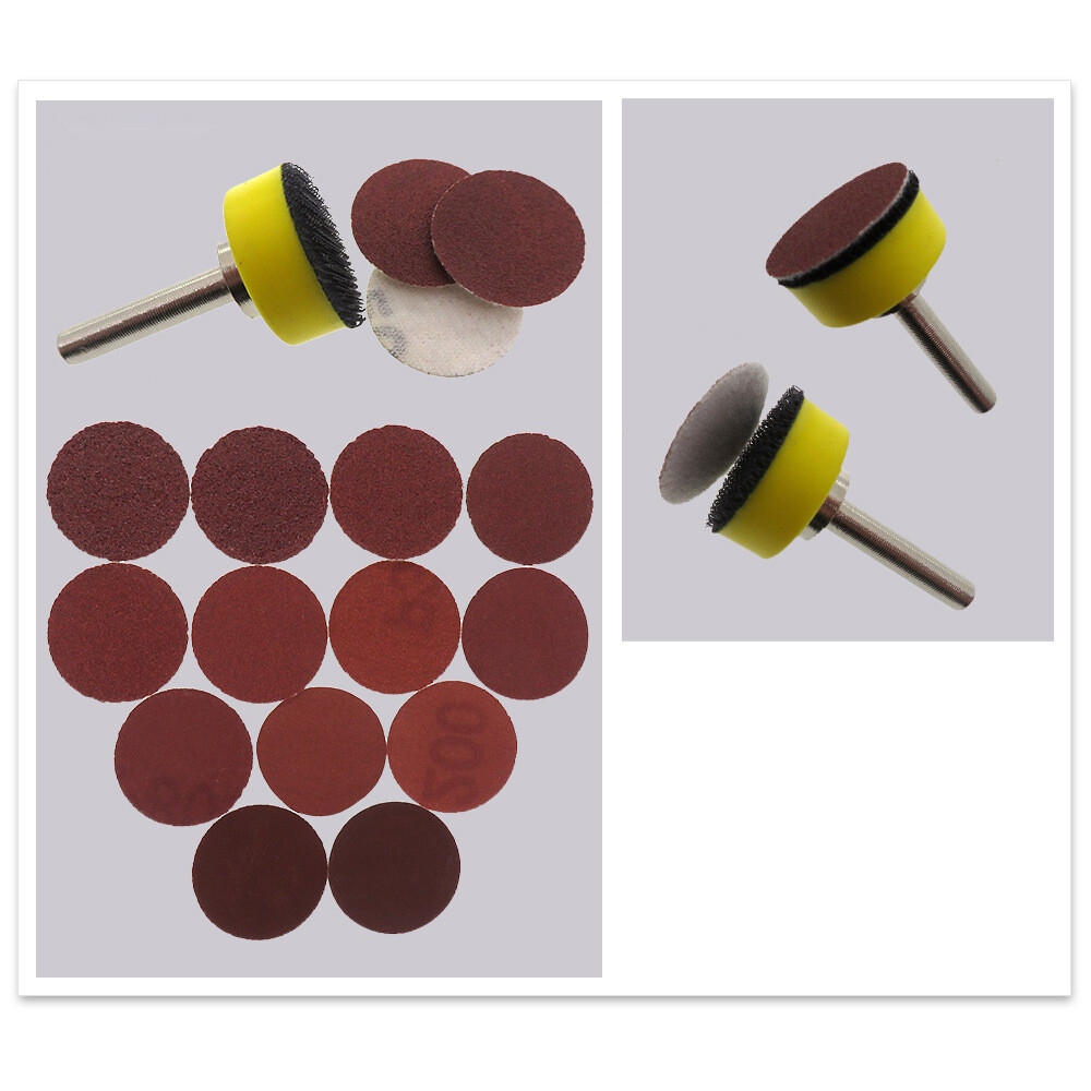 100 Pcs 1″ 25mm Red Sandpaper Dry Abrasive Sanding Discs Polishing 60-2000 Grit
