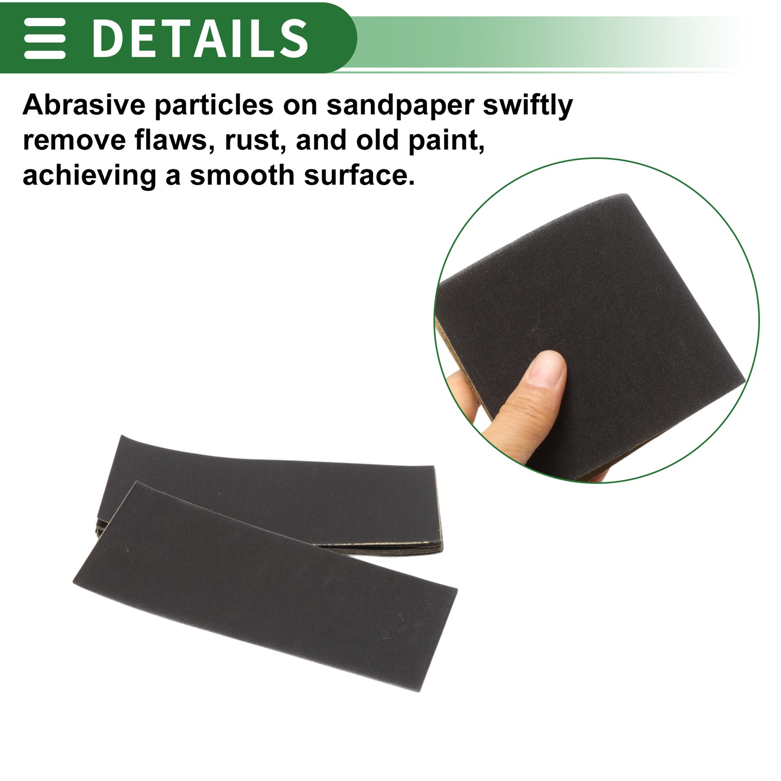 Sandpaper 230x93mm 320 Grit 30 Pcs Black Hook & Loop Sanding Sheets