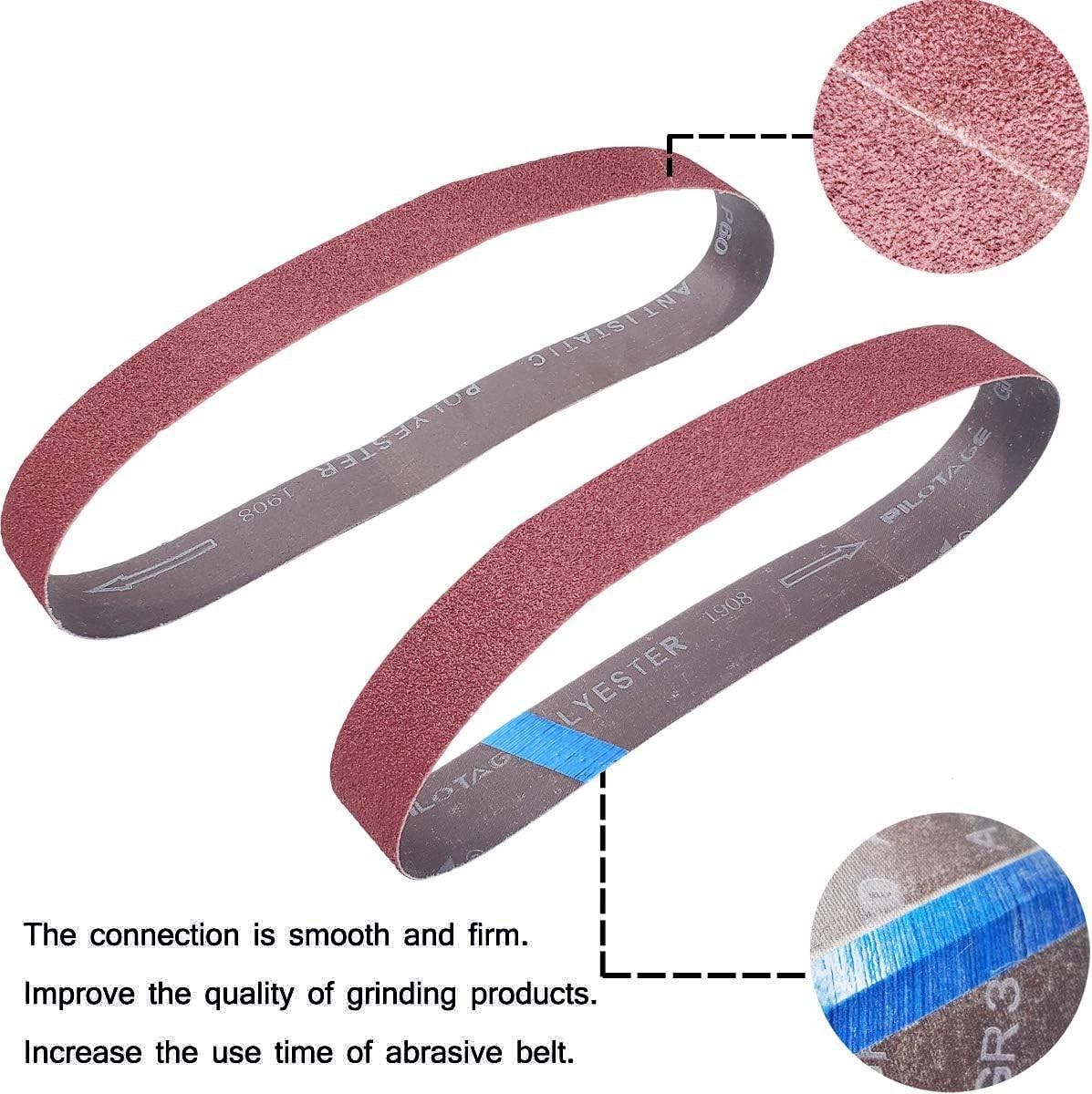 SACKORANGE 20 Pack 1-1/2 x 30 Inch 150 Grit Sanding Belts For Pipe Tube…