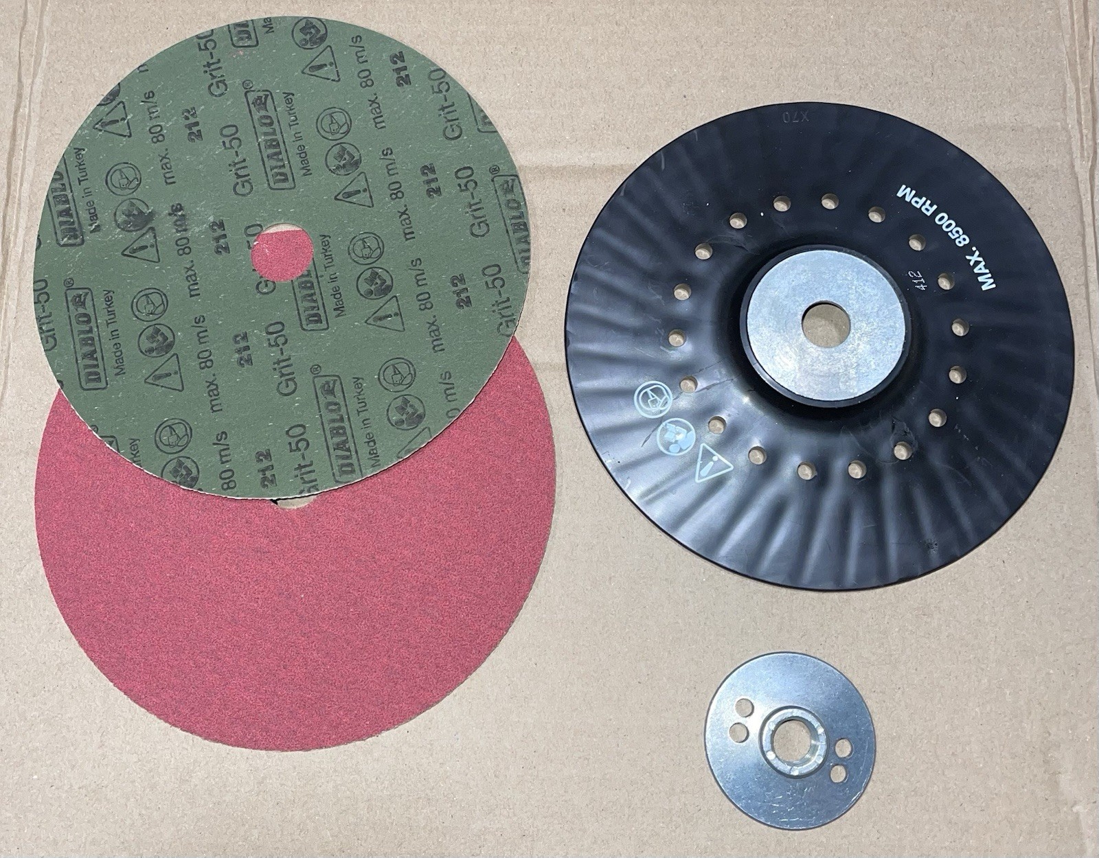 Diablo 7 In. Metal Grinder/Sander Conversion Kit 2 50 Grit Discs DCP070VGPS01G