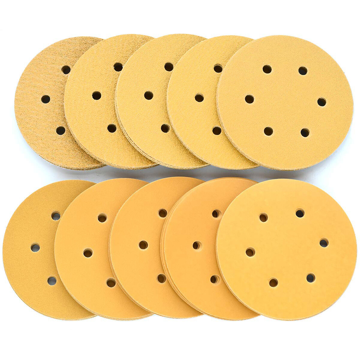 6 in Sanding Discs 80 120 220 320 400 Grit Hook Loop Orbital Sander Sandpaper