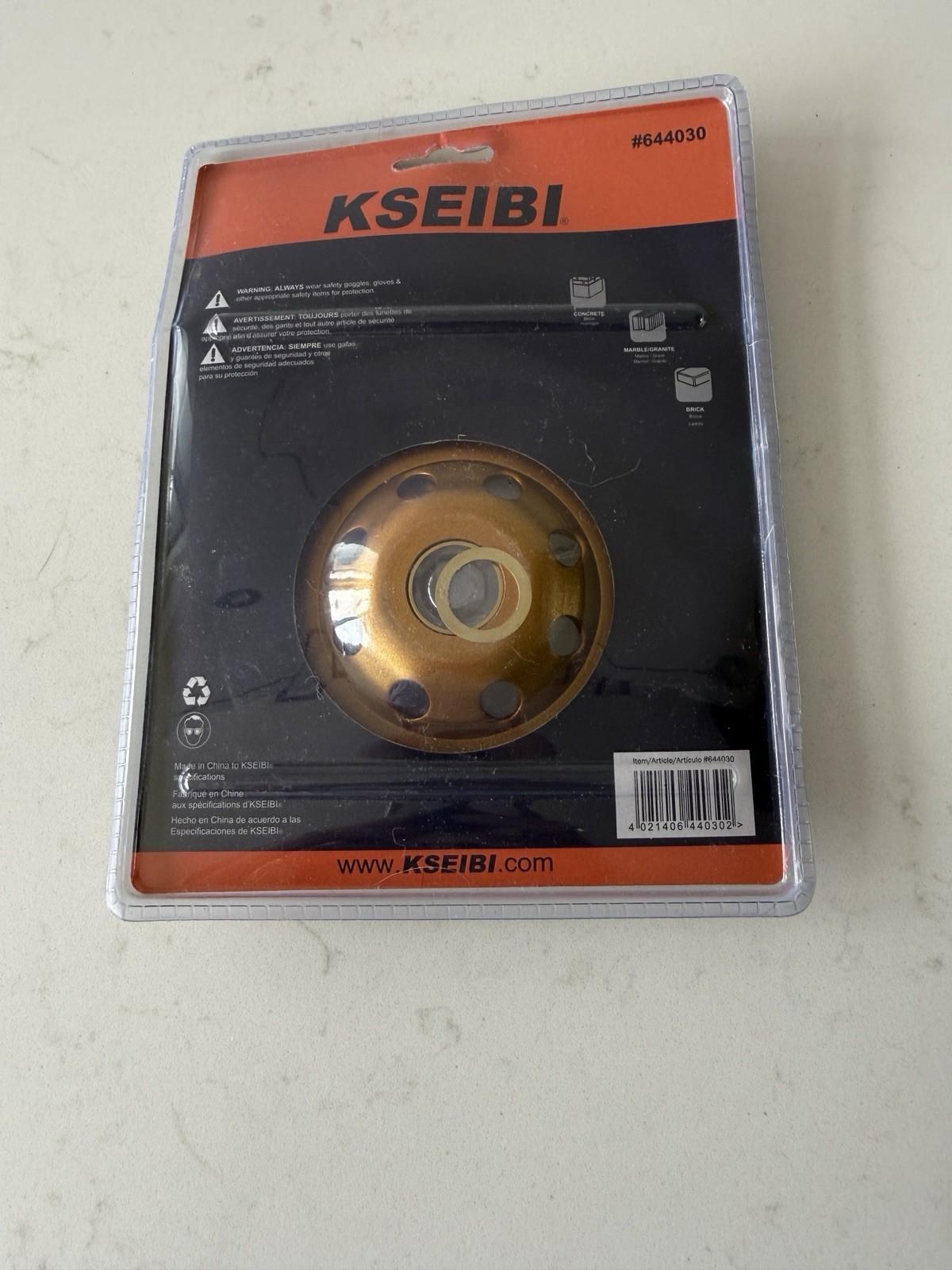 Kseibi 4.5” Diamond Cup Grinding Wheel Smooth Finish – Concrete/ Brick – #644030