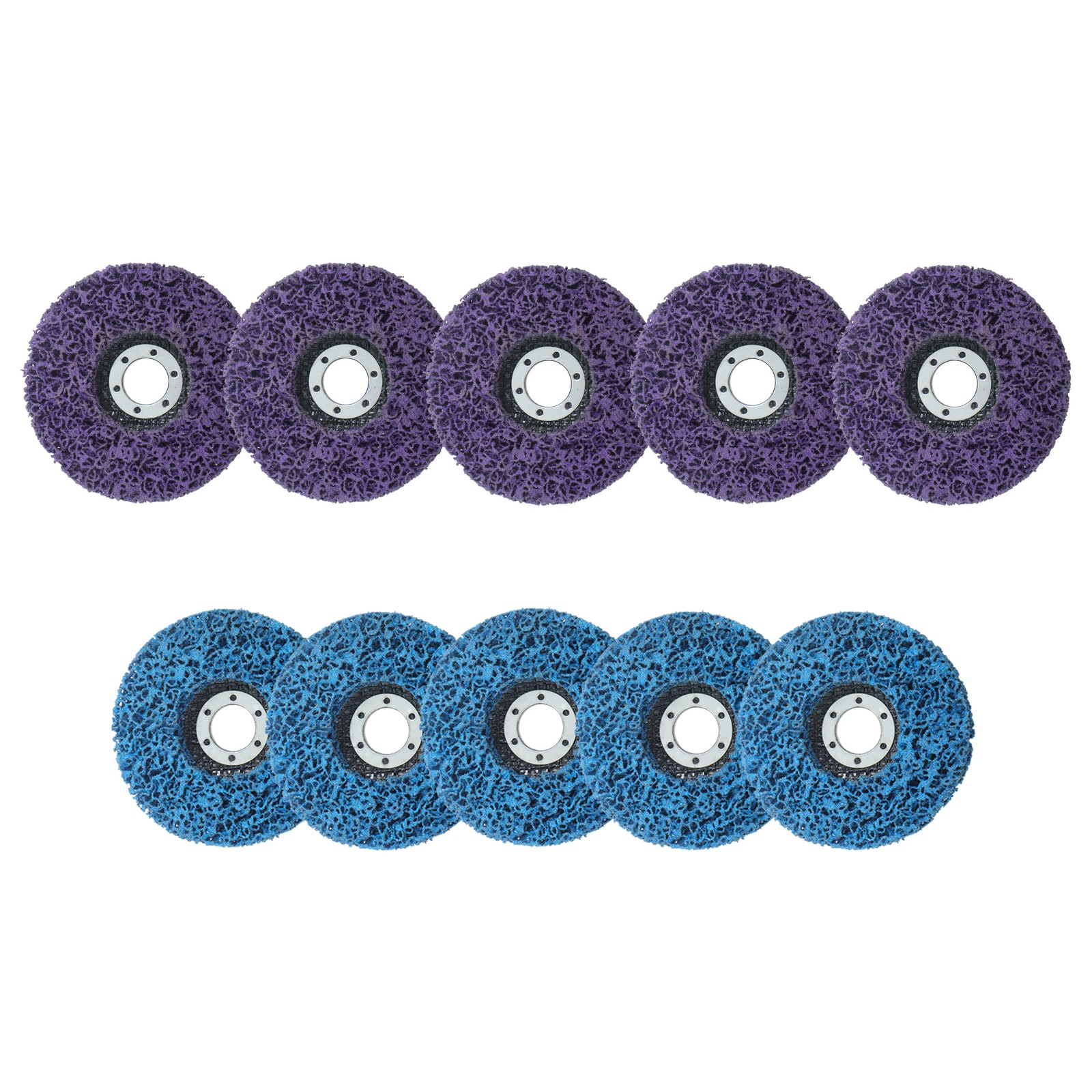 10 Pack: 4-1/2″ x 7/8″ Diamond Discs Stripping Wheel (5 pcs purple & 5 pcs blue)