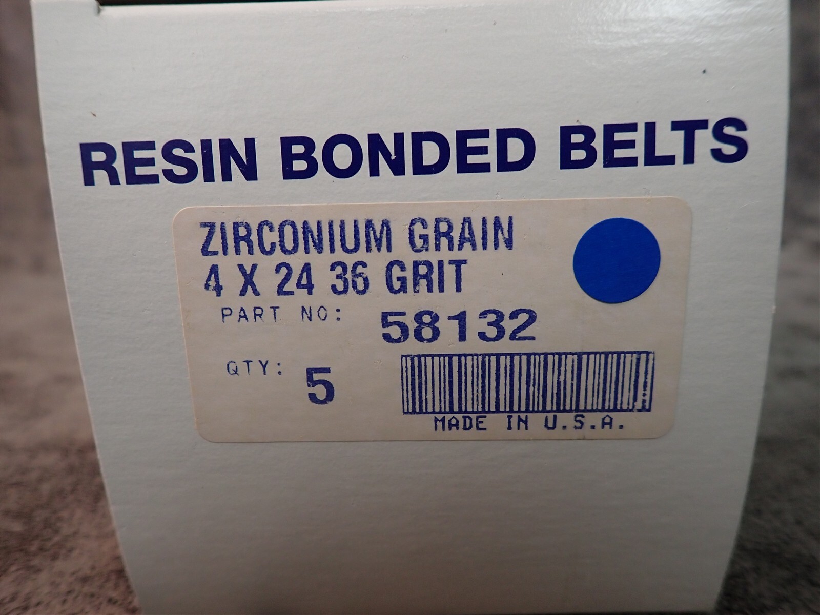NEW United Abrasives SAIT 58312 Zirconium 4″x24″ 36 Grit Belts 5 Pack (P3)