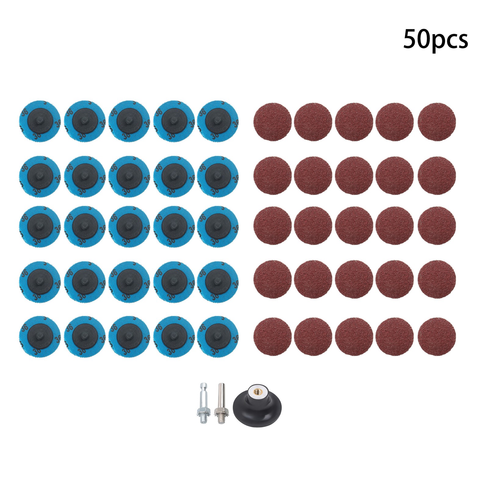 50 Pcs 2 Inch 36 Grit Aluminum Oxide Sandpaper Grinder Sanding Grinding Disc
