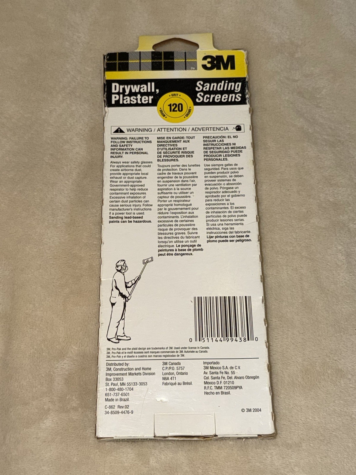 3M ProPak 4-3/16 In. x 11-1/4 In. Drywall Sanding Screens, 120 Grit (10-Pack) 3M