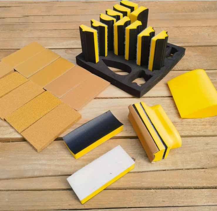 Sanding Block Kit 7 Pieces – Flexible EVA Foam Wet or Dry Auto Body Hand Sanding