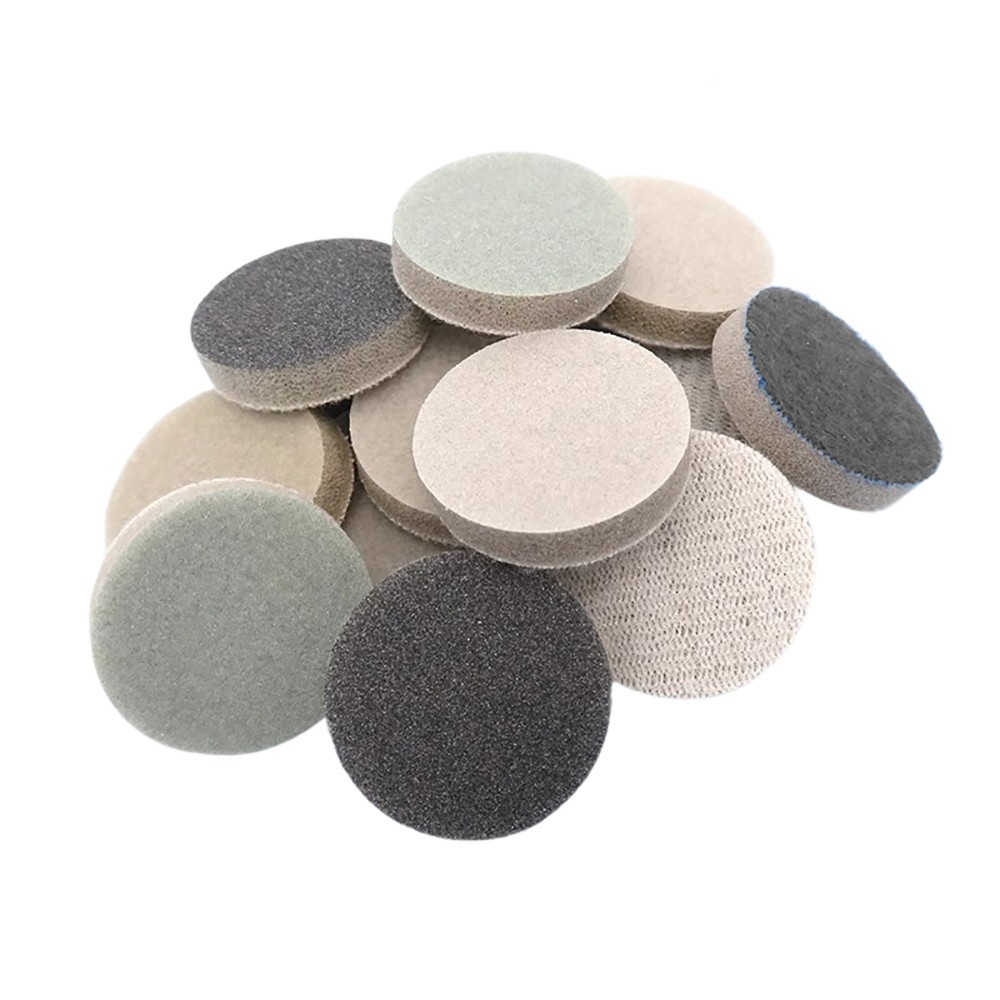 30mm Sponge Abrasive Sanding Disc Sandpaper Hook Loop Polish Pads 300-3000 Grit