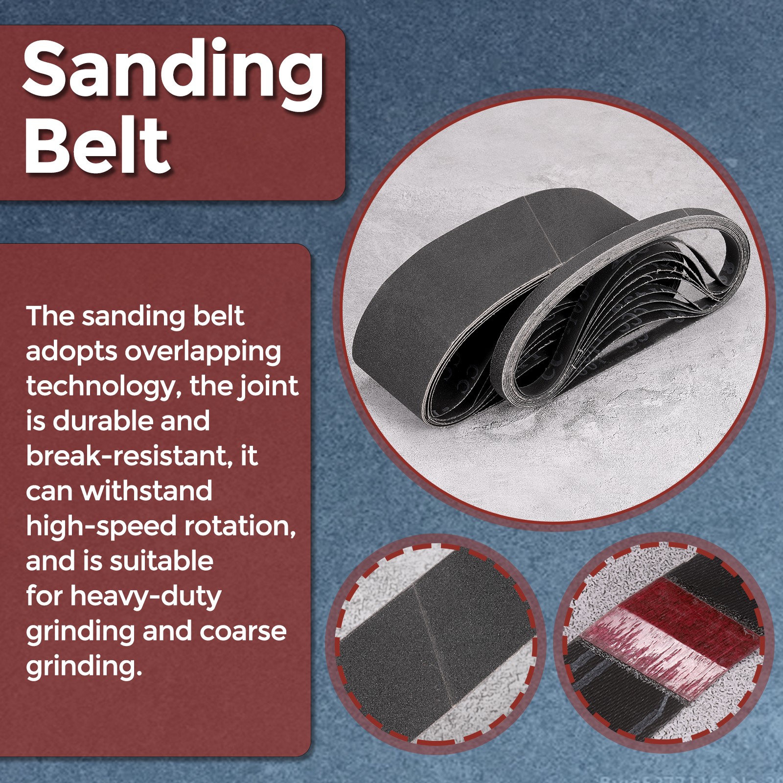10Pack Sanding Belt, 3/8 x 21 Inch 120 Grit Silicon Carbide Abrasive Belt