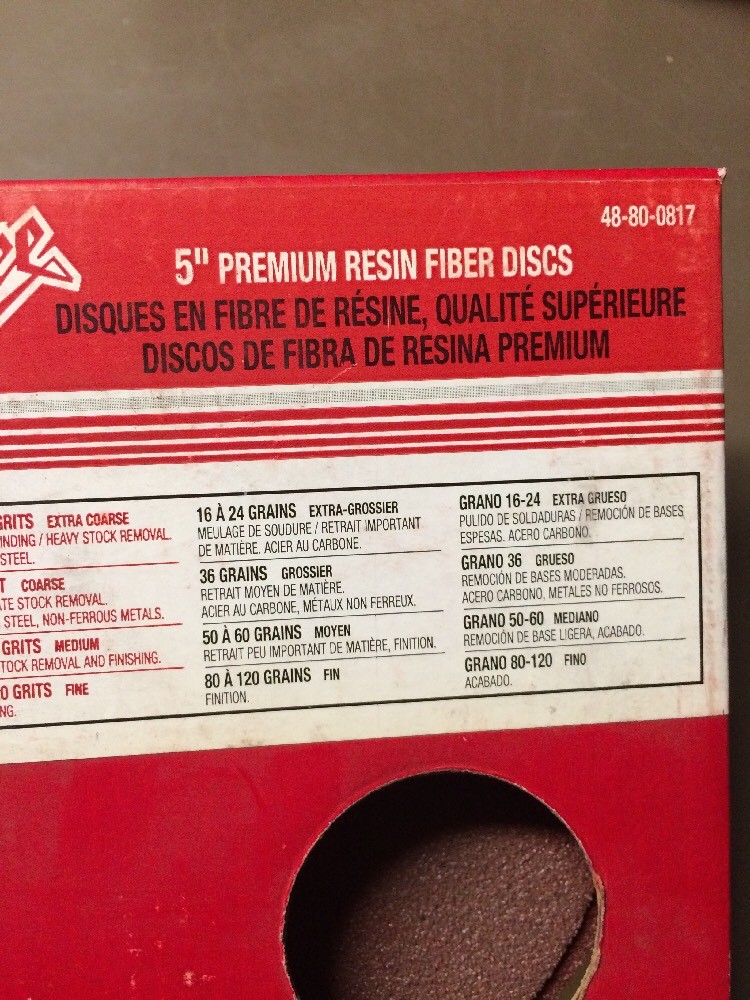 Milwaukee 5” Premium Resin Fiber Discs 80 Grit-Fine Lot Of 14 (5-Count) PKS