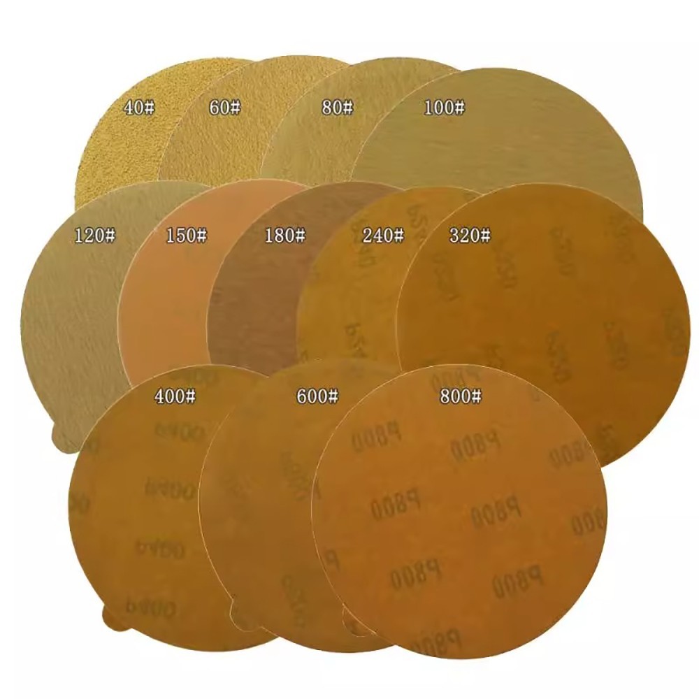150mm Sanding Disc Yellow Self Adhesive Backed Sandpaper Abrasive 40#-800# Grit