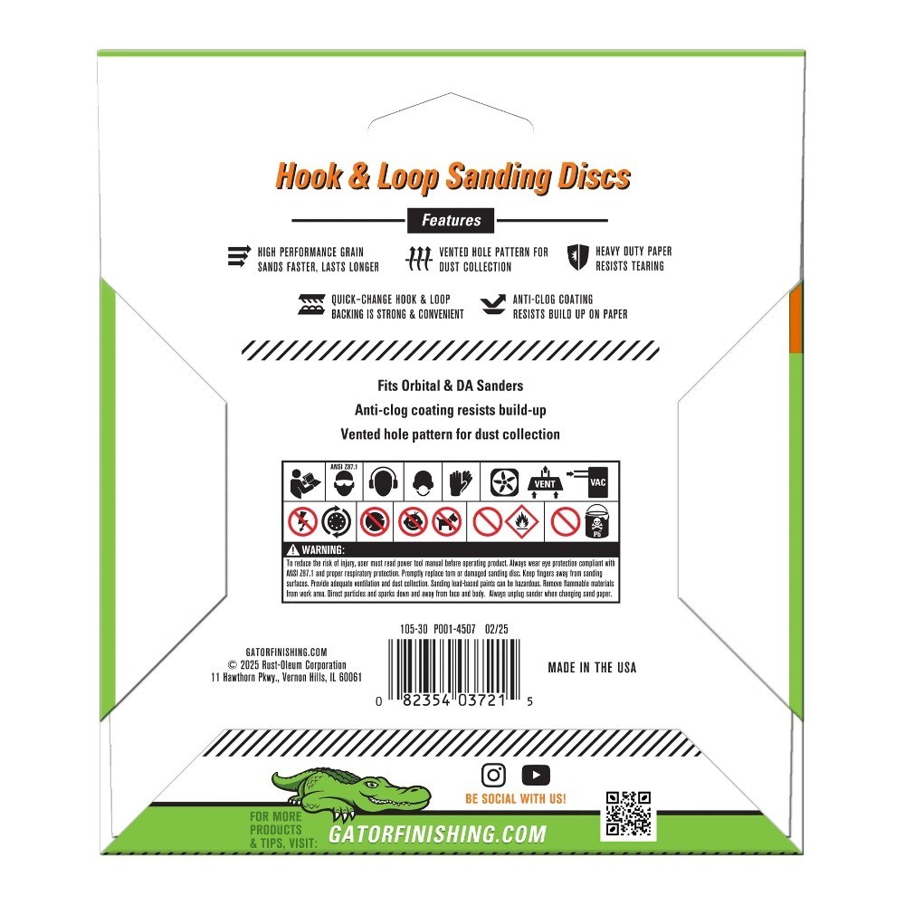 5-Inch 8-Hole Red Resin Multi-Surface Hook and Loop Sanding Discs, 220-Grit,