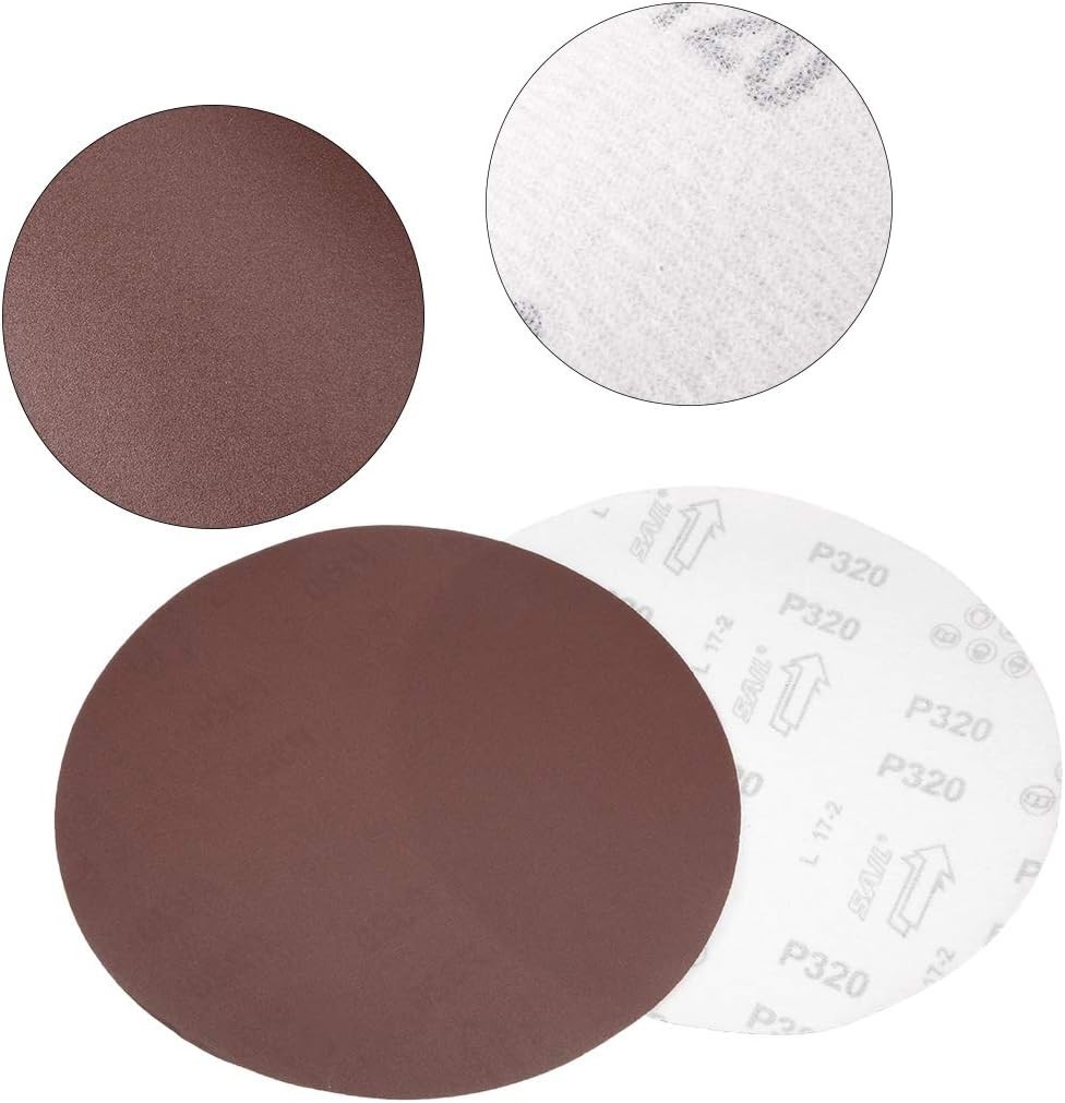 9 Inch Sanding Disc 320 Grits Flocking Sandpaper for Sander 10 Pcs