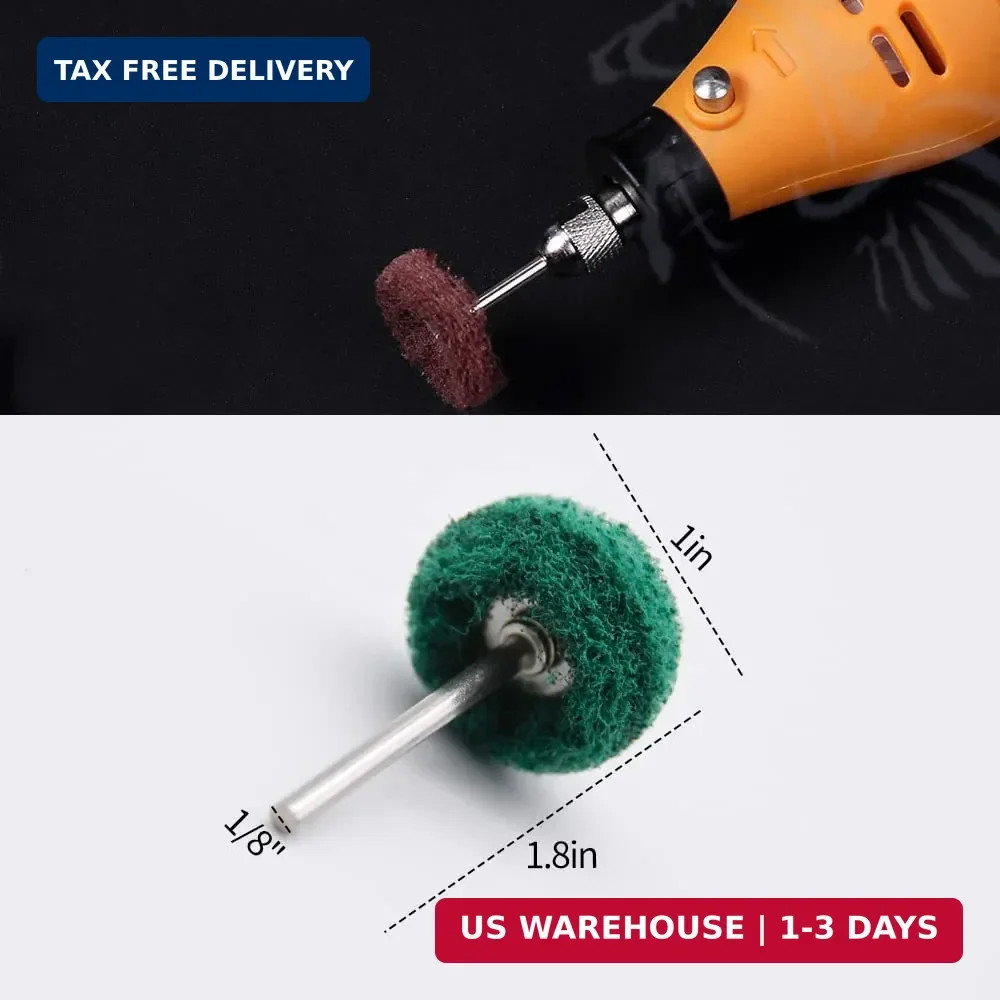 100pc Metal Polishing Buffing Abrasive Wheel Burr Kit Rotary Tool Set For Dremel