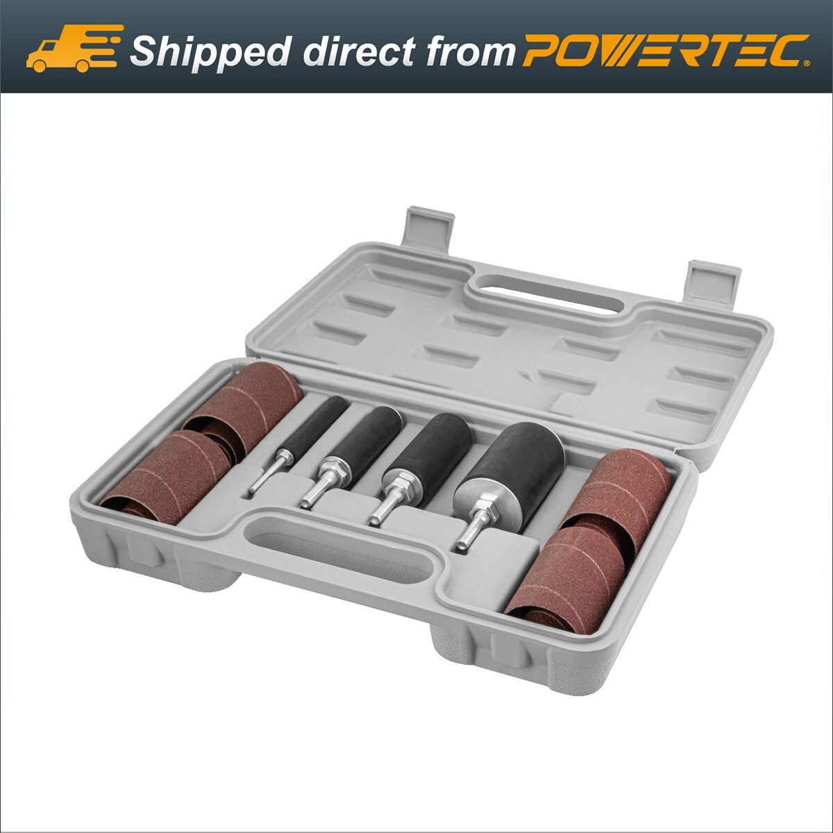 POWERTEC Drill Press Sanding Drum Kit w/ sander attachments (71634)