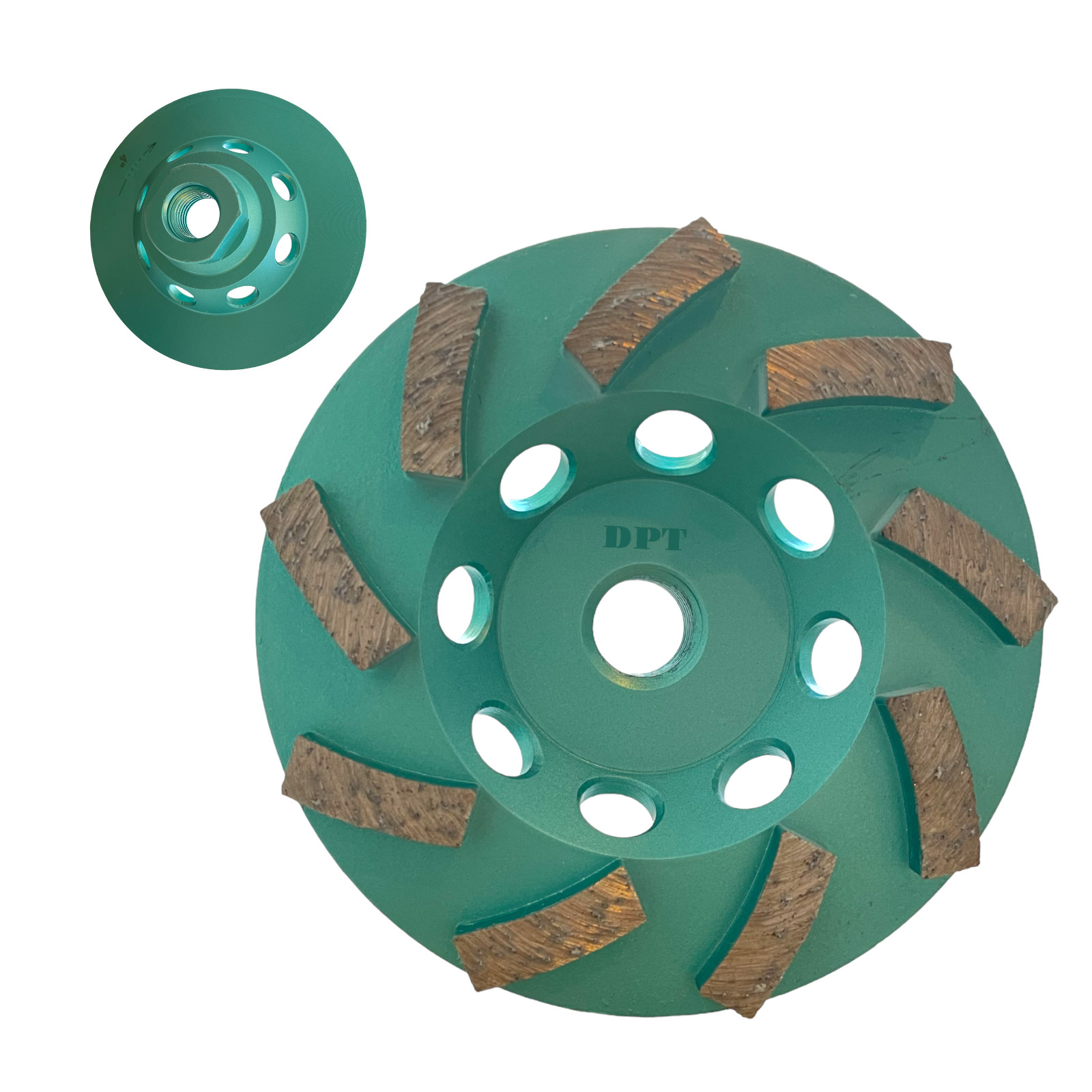 4-1/2″ Concrete Grinding Cup Wheel Diamond Double Row Stone Masonry Threaded