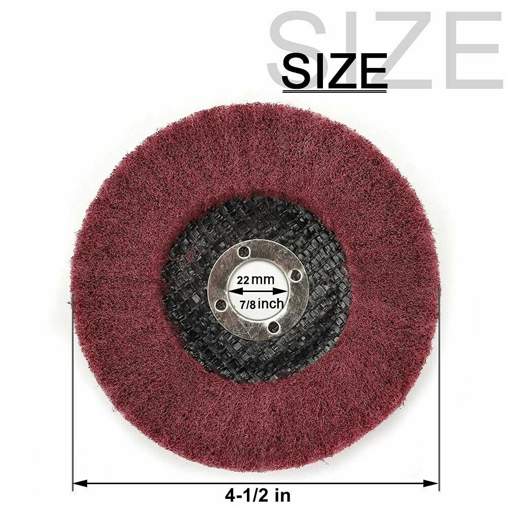 5PCS 4-1/2 inch Nylon Polishing Buffing Wheels Metal Flap Disc for Angle Grinder