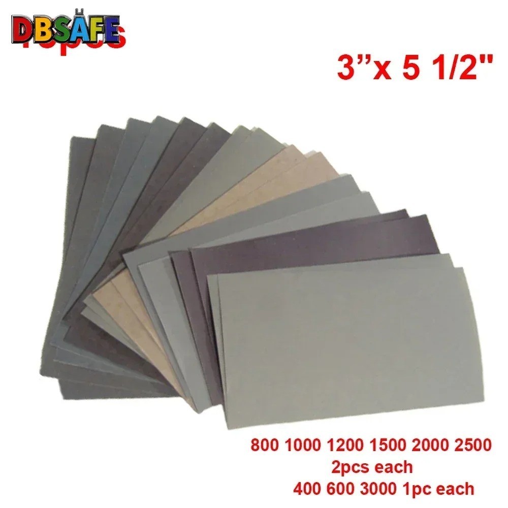 15PCS Wet/Dry Sandpaper Set 400-3000 Grit – Sanding Paper for Wood Metal USA