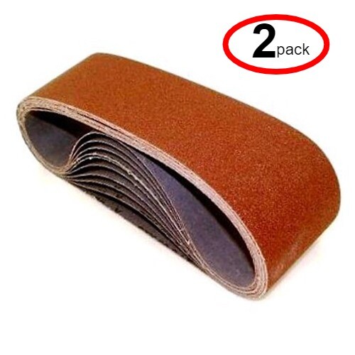 Sait 55364 4″x 24″ 60g sanding belt – (2Pack)