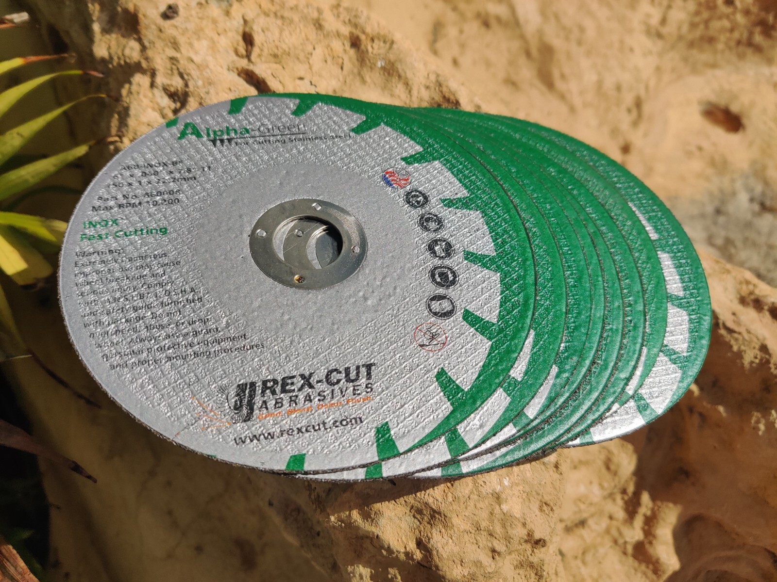 8/Pk Rex-Cut Alpha Green 6″ x .040 x 7/8″ 860008