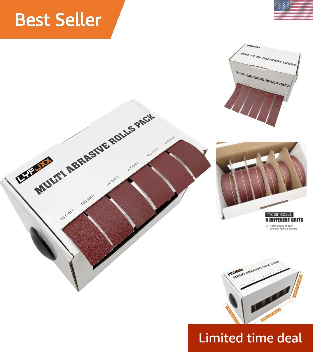 Assorted Grit Emery Cloth Rolls – Perfect for Home Projects and Professional Use
