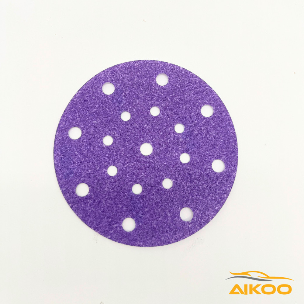 AIKOO 6″ Hook & Loop Ceramic 17-hole Sanding Discs Orbital DA Sanders Paper